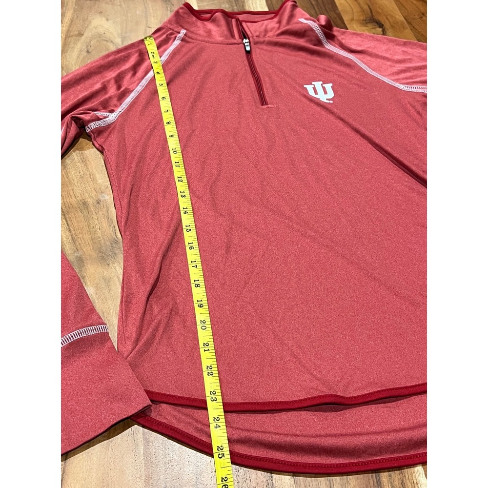 Colosseum Indiana University Hoosiers Womens Crimson Red Quarter Zip Pullover M - Picture 8 of 10